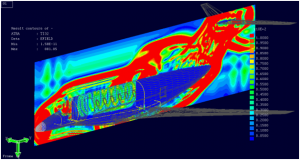 CEM for HIRF - The HIRF fields are visualized on the aircraft exterior skin