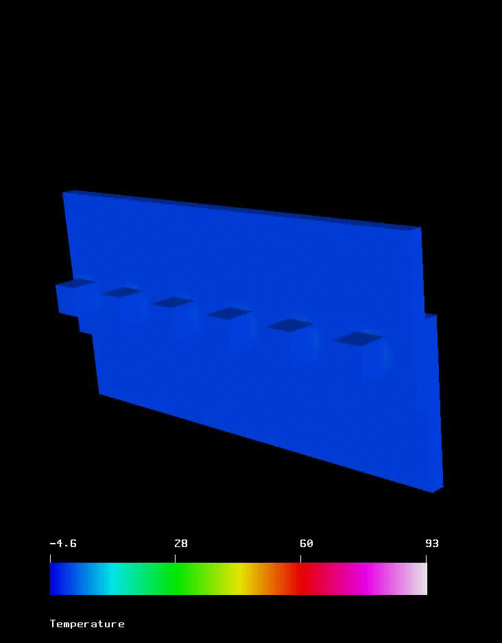 Thermal modeling heads Facing composite sheet with fastener heads visible, lightning direct effects thermal modeling